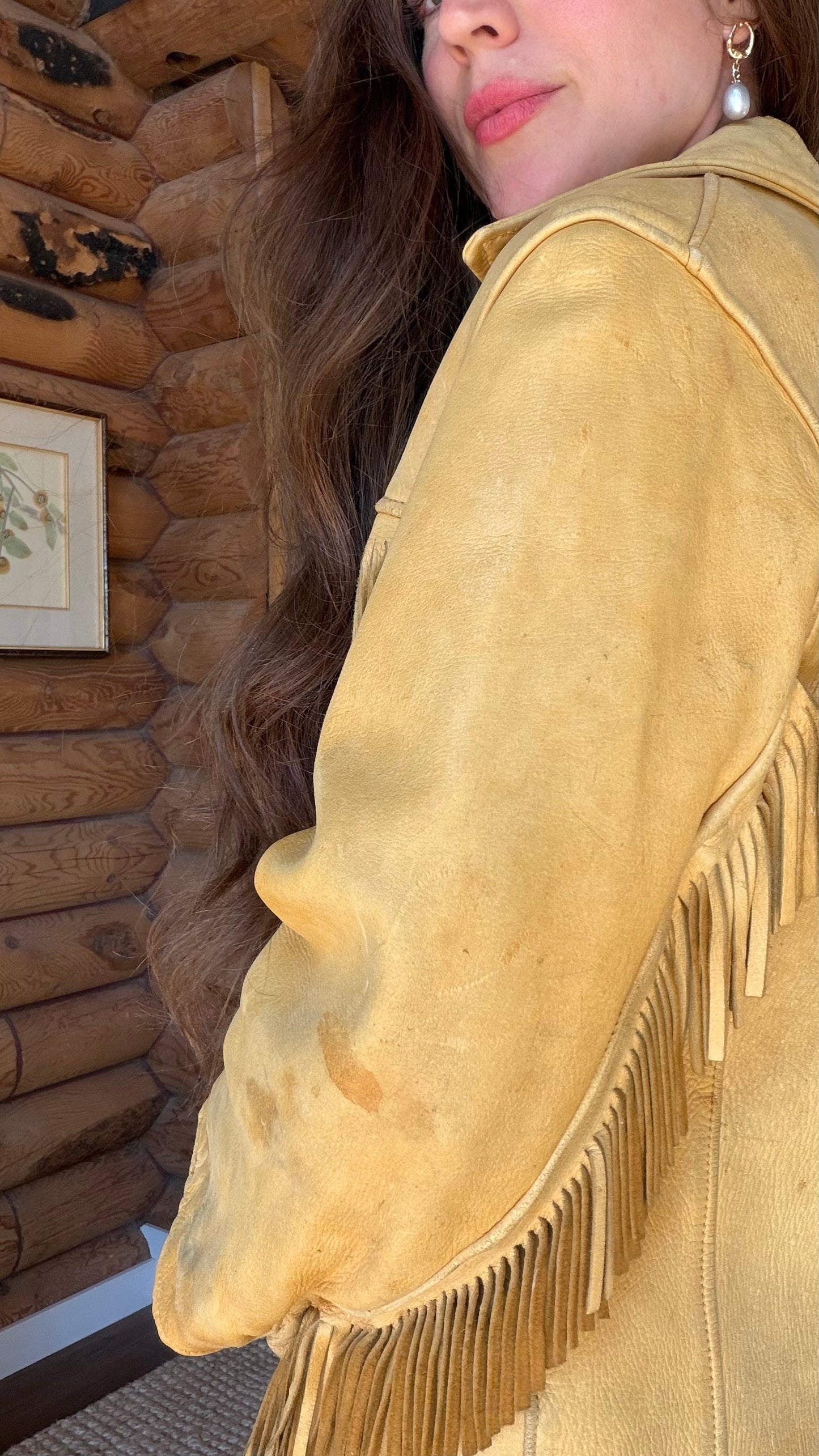 Golden Buckskin Fringe Jacket