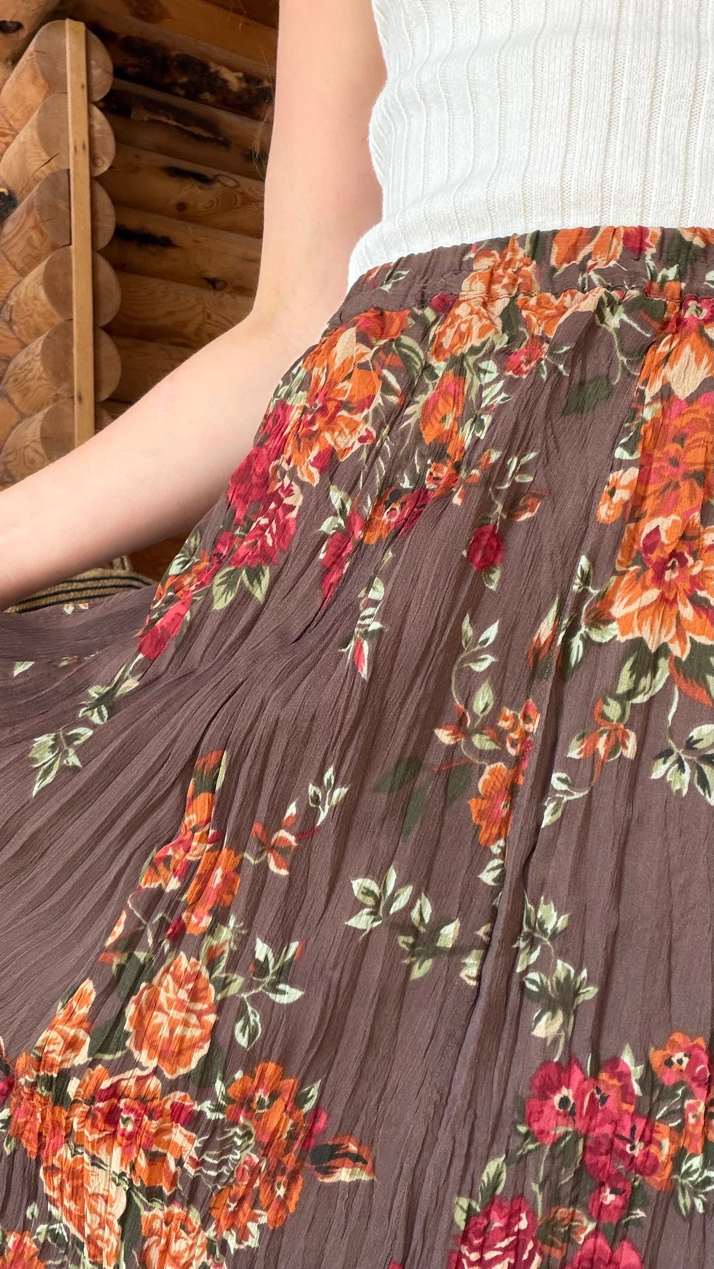 Chocolate Cottage Garden Maxi Skirt