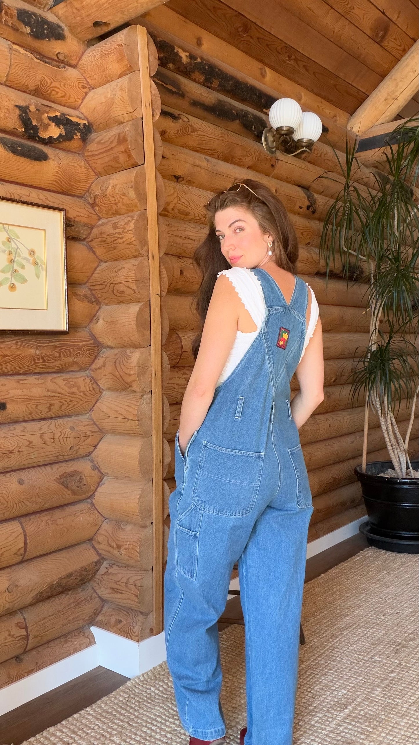 90s Winnie the Pooh Embroidered Denim Overalls