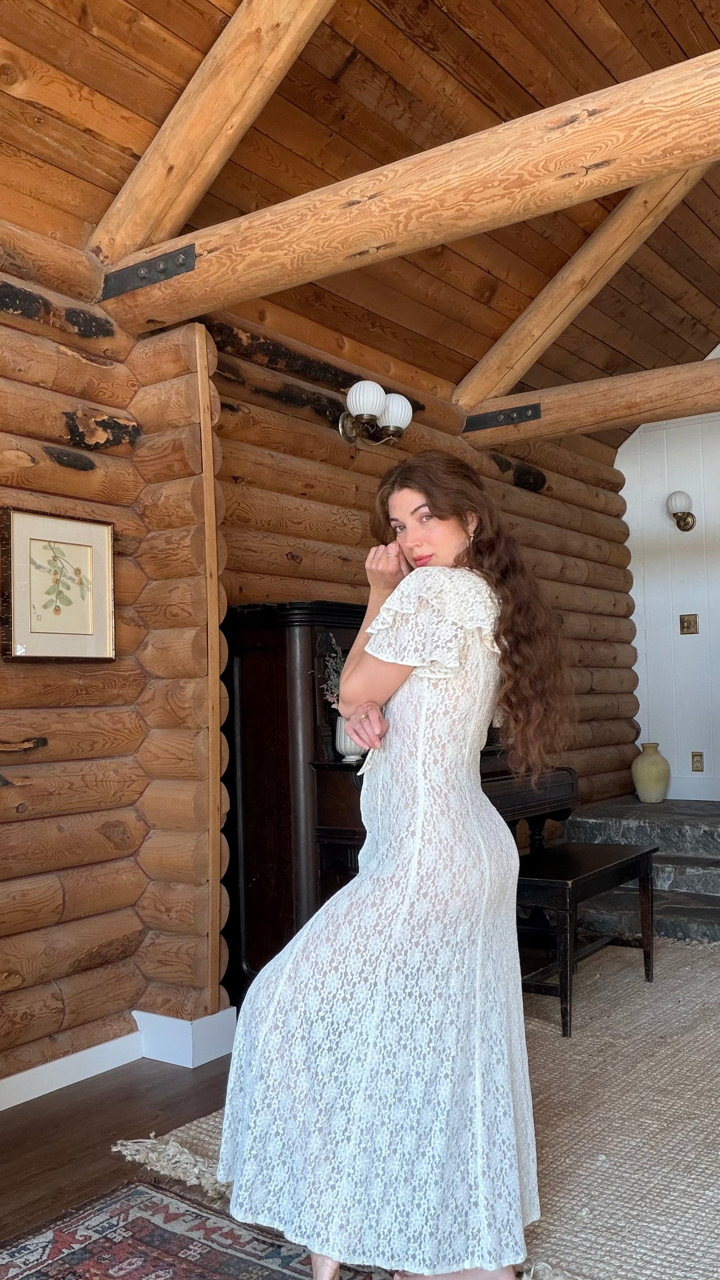 Romantic Lace Duster Dress