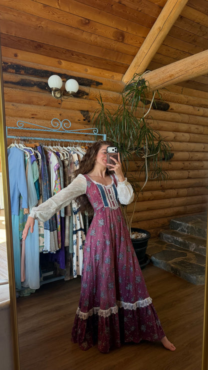 Gunne Sax Prairie Maxi Dress