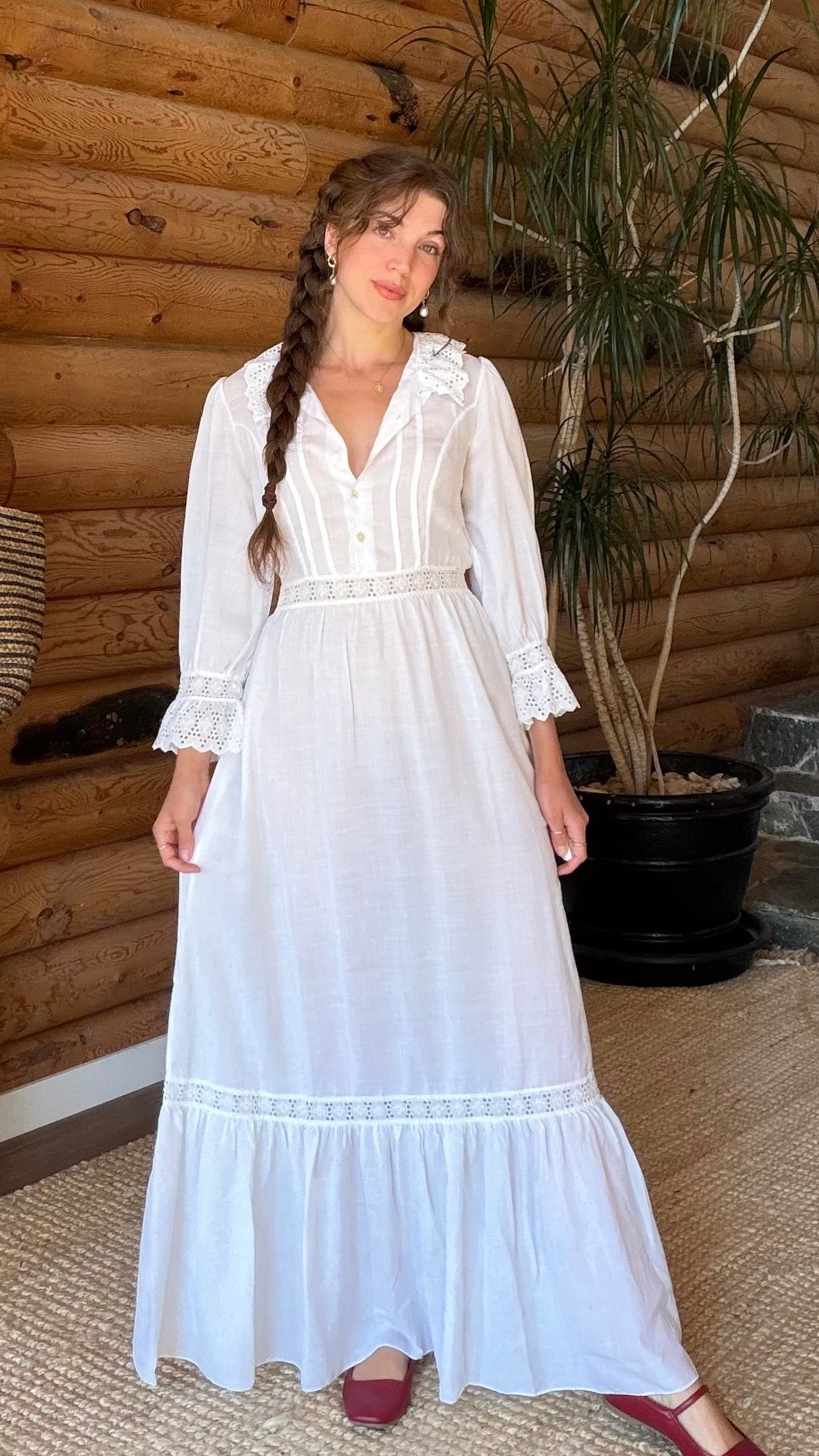 Edwardian French Eyelet Heirloom Dress