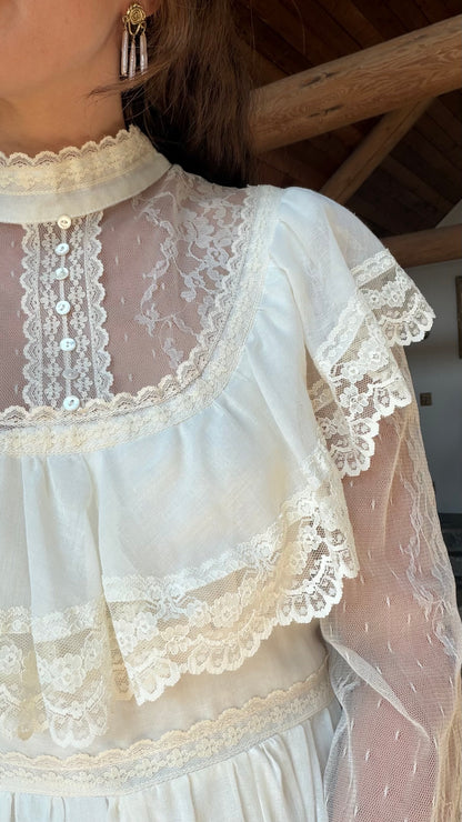 1970s Gunne Sax Bridal Gown