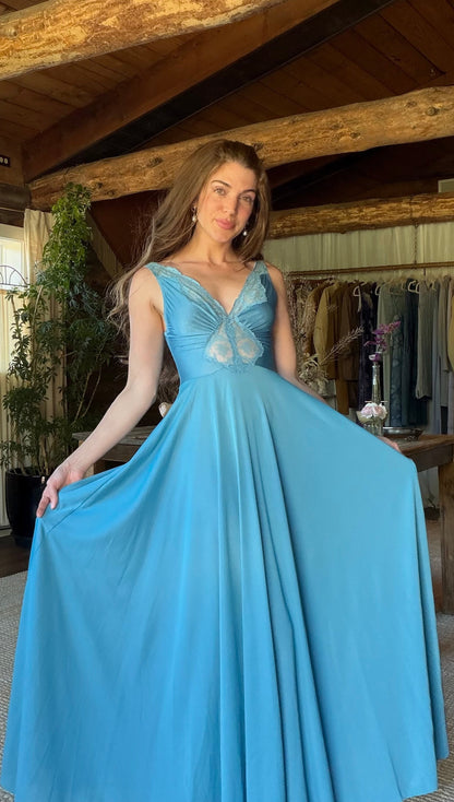 Rare Seafoam Olga Full Sweep Nightgown