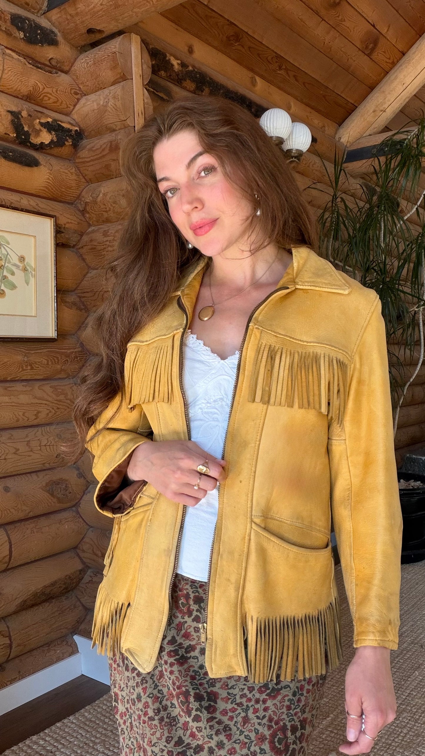 Golden Buckskin Fringe Jacket