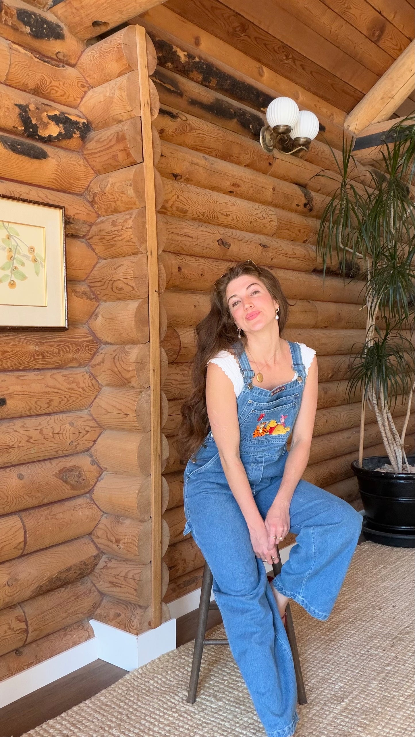 90s Winnie the Pooh Embroidered Denim Overalls