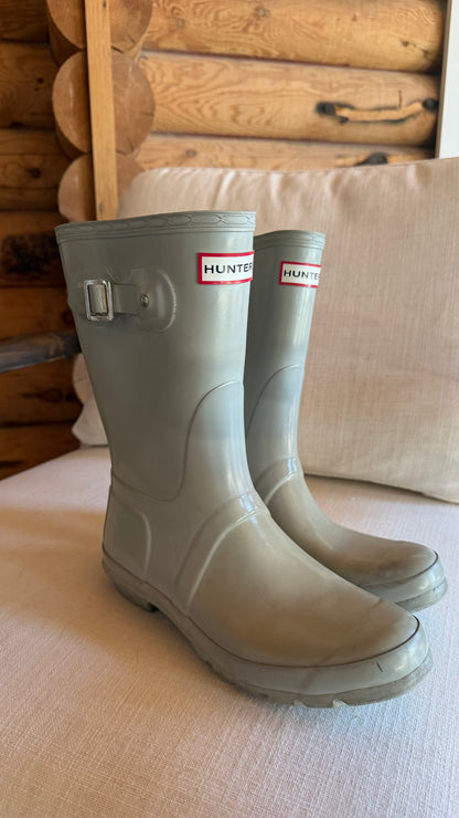 Soft Sage Gray Hunter Rain Boots | 8