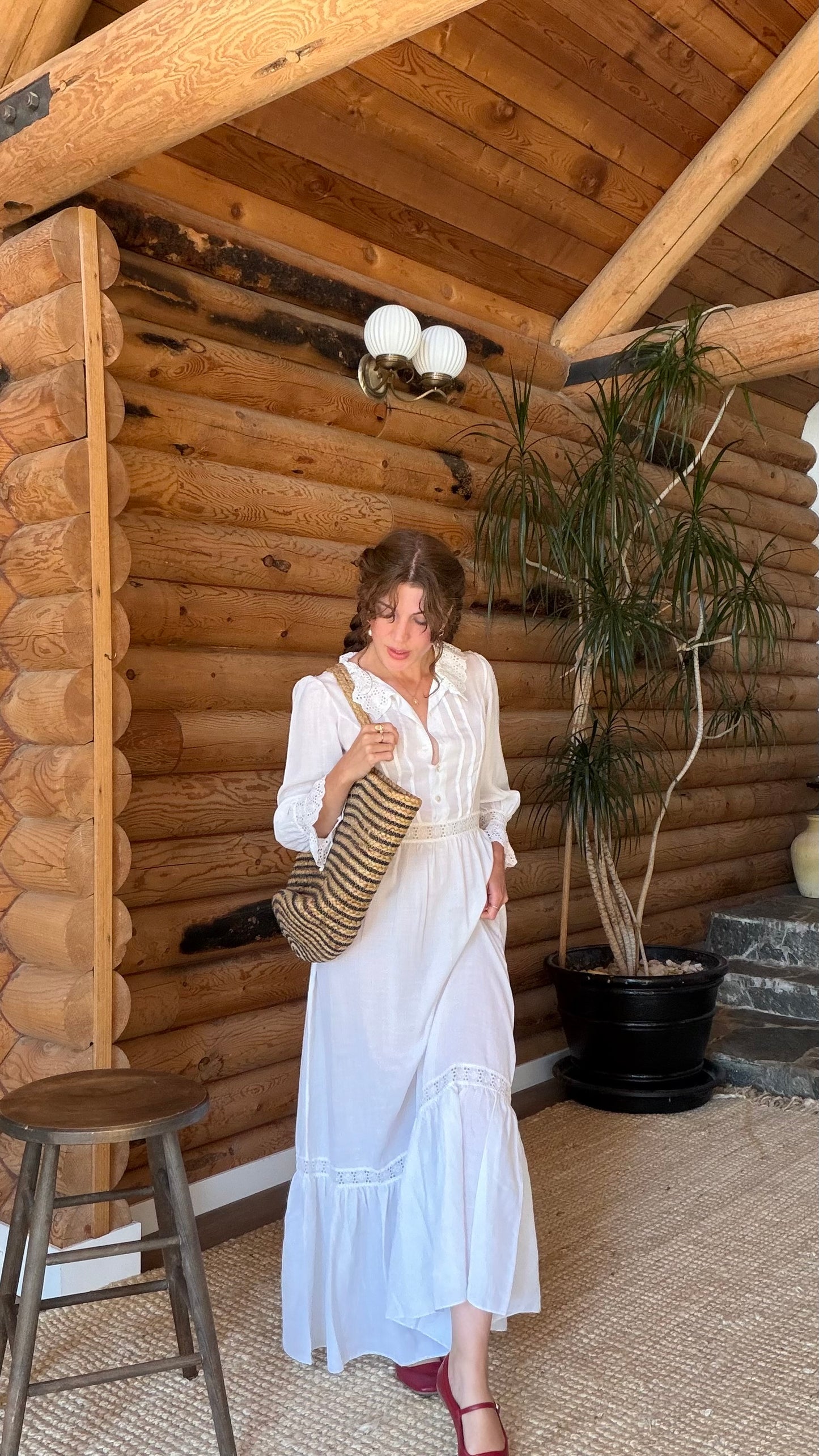 Edwardian French Eyelet Heirloom Dress