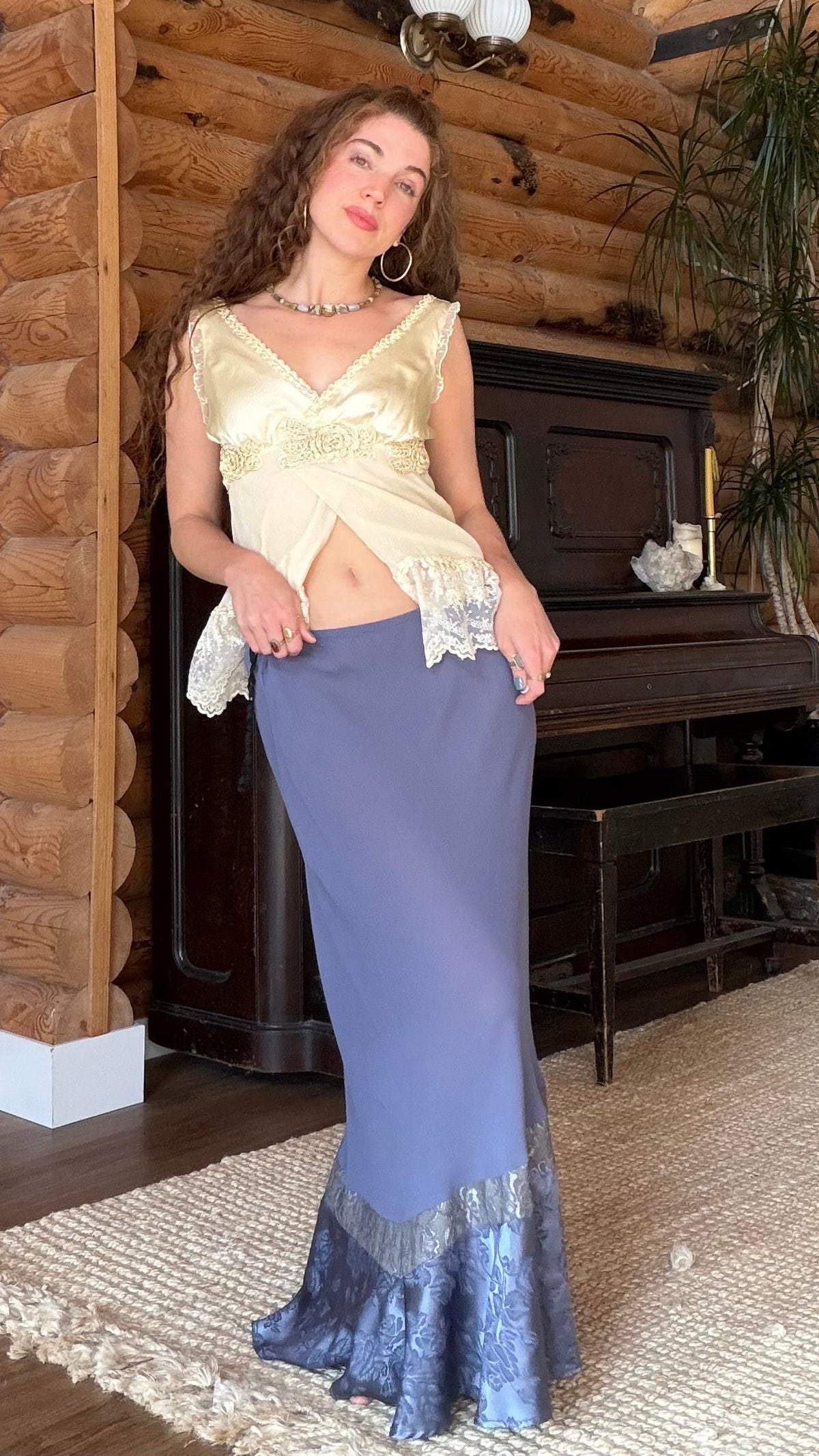 The Periwinkle Veil Maxi Skirt