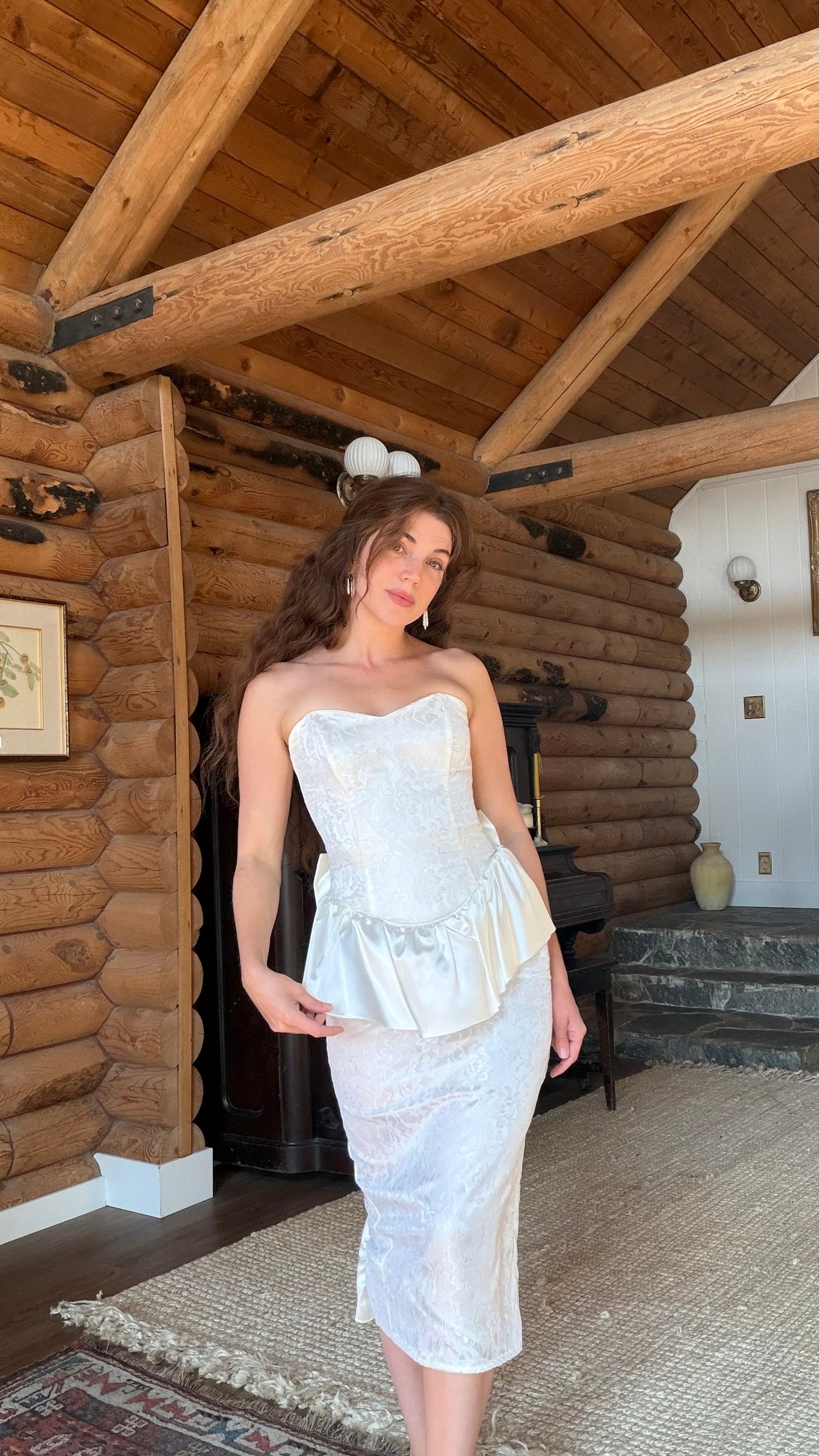 Gunne Sax Dropwaist Peplum Dress
