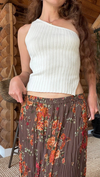 Chocolate Cottage Garden Maxi Skirt