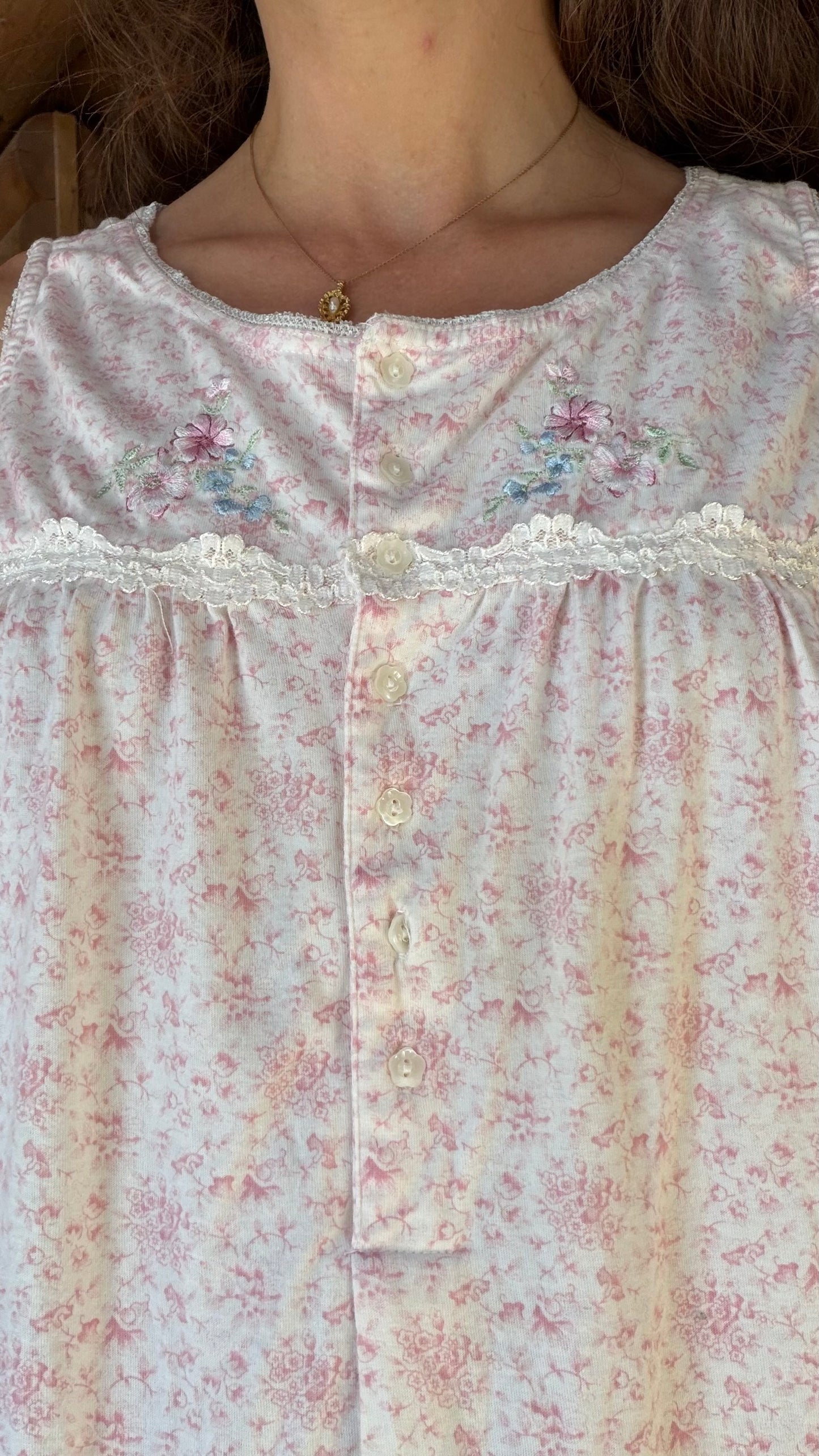 Cottage Pink Garden Nightgown