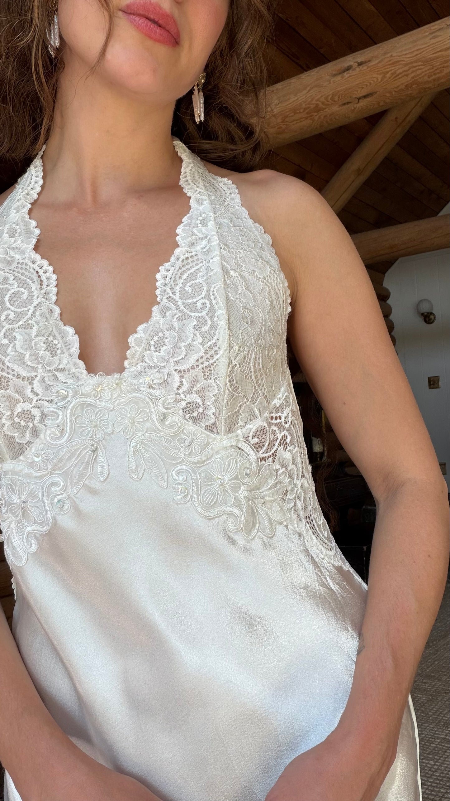 Pearl Halter Slip Dress