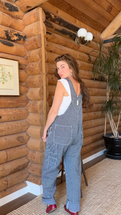 Iconic Hickory Stripe Key Imperial Overalls