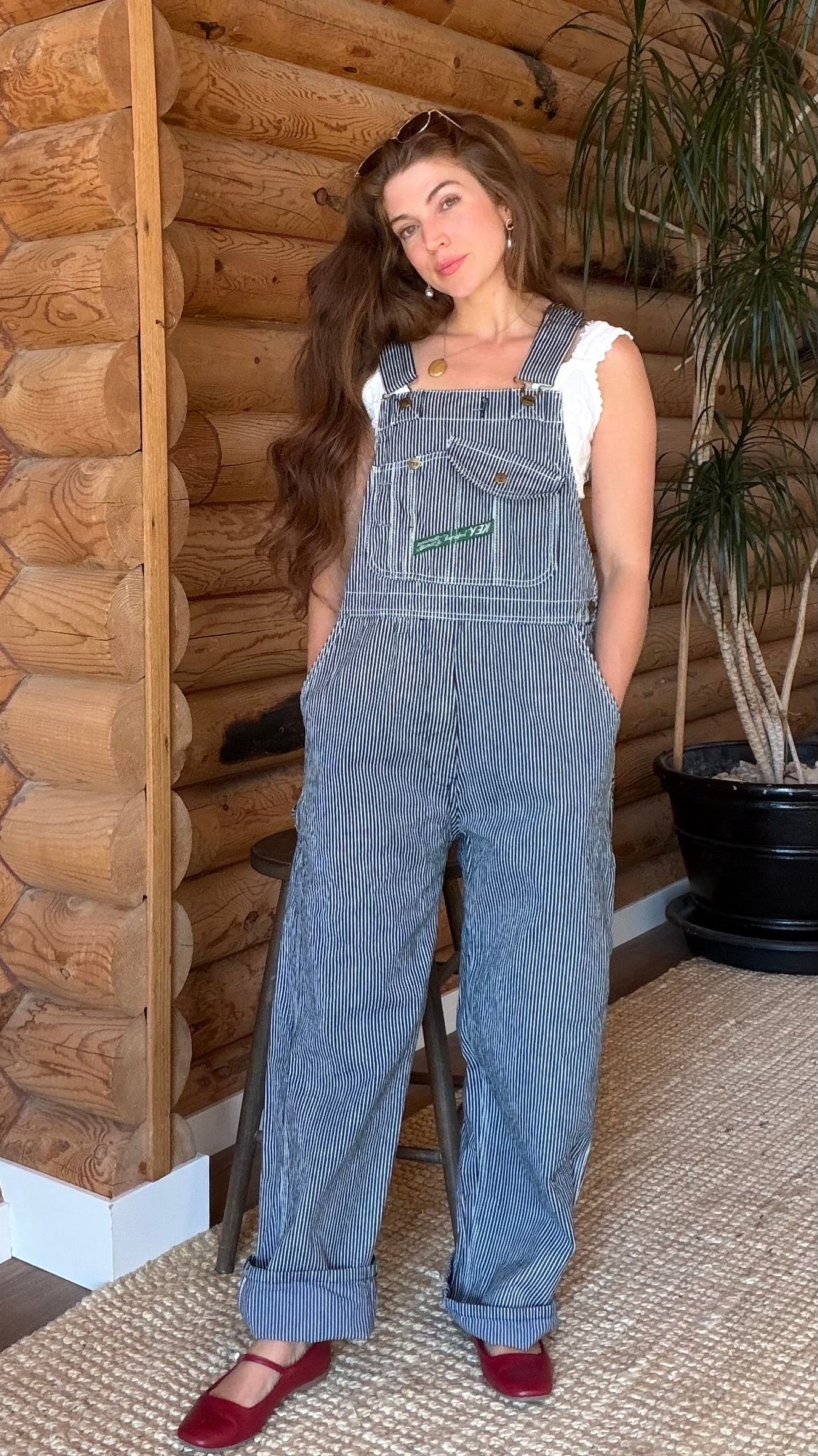 Iconic Hickory Stripe Key Imperial Overalls