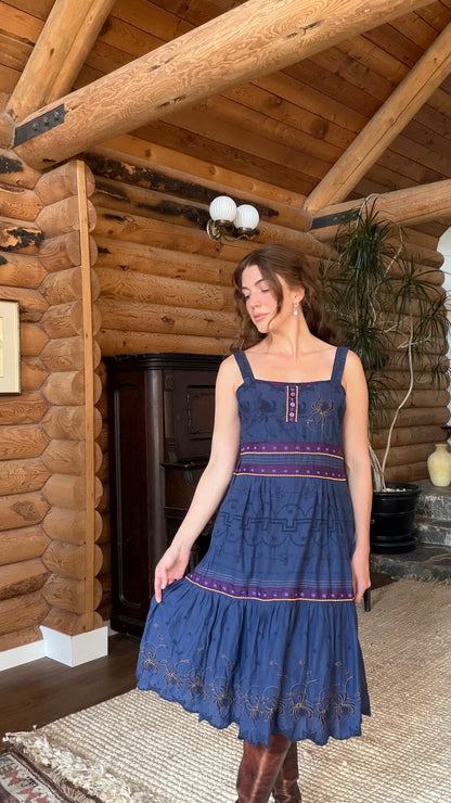 The Midnight Marigold Cotton Dress