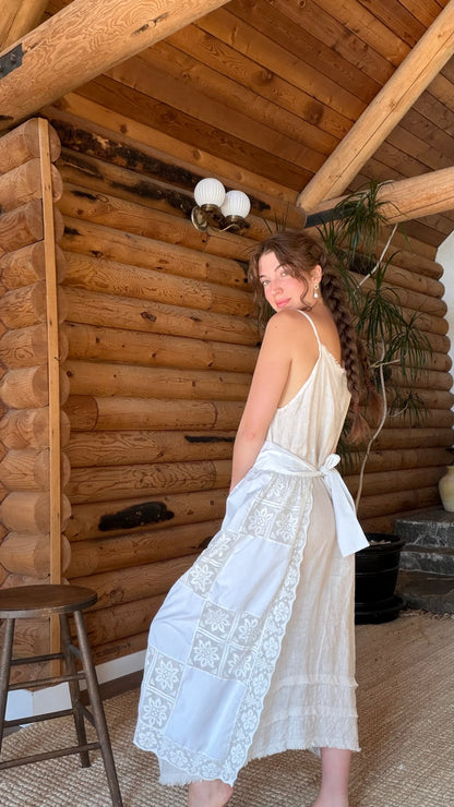Heirloom Filet Lace Apron