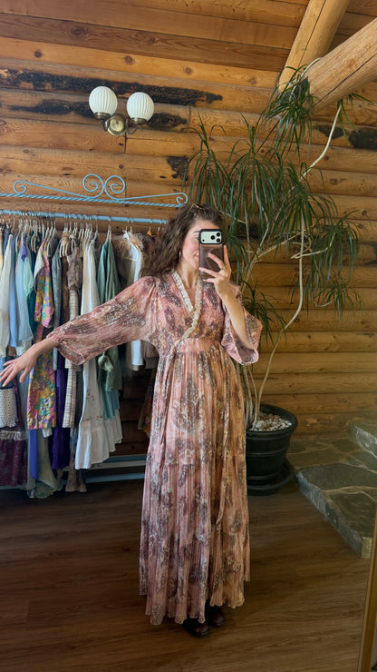 1970’s Dusty Rose Prairie Dress