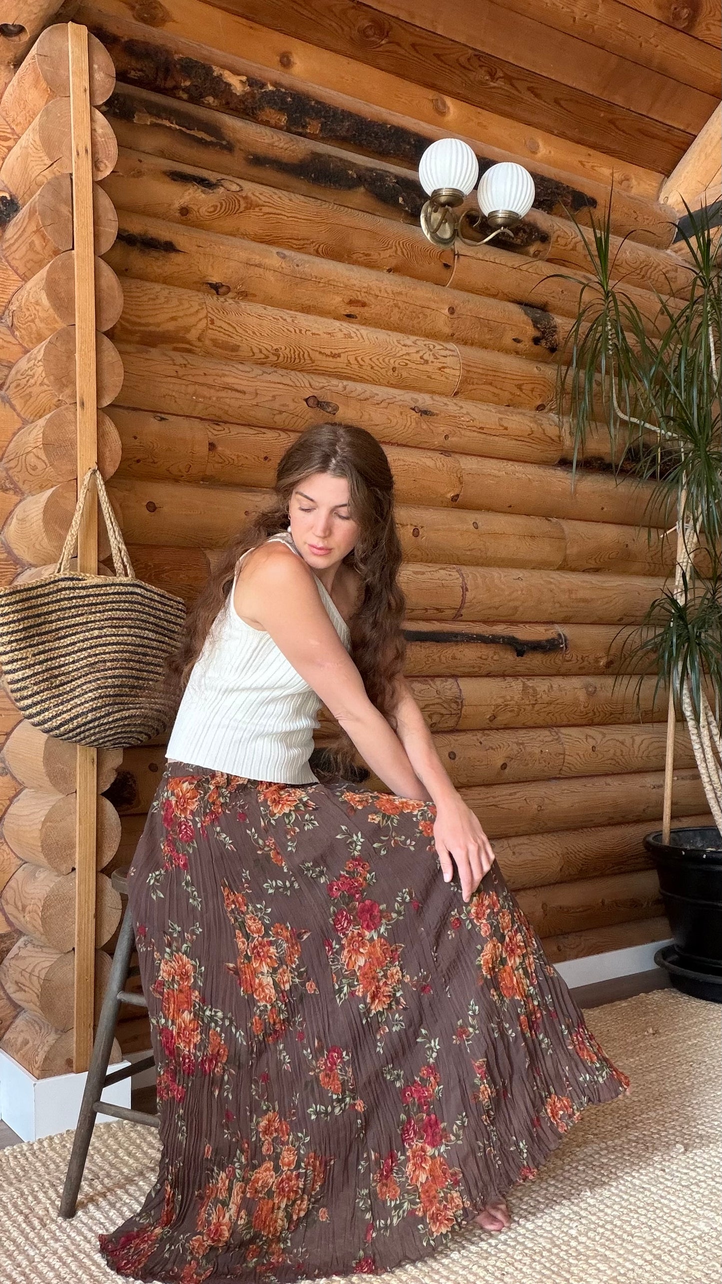 Chocolate Cottage Garden Maxi Skirt