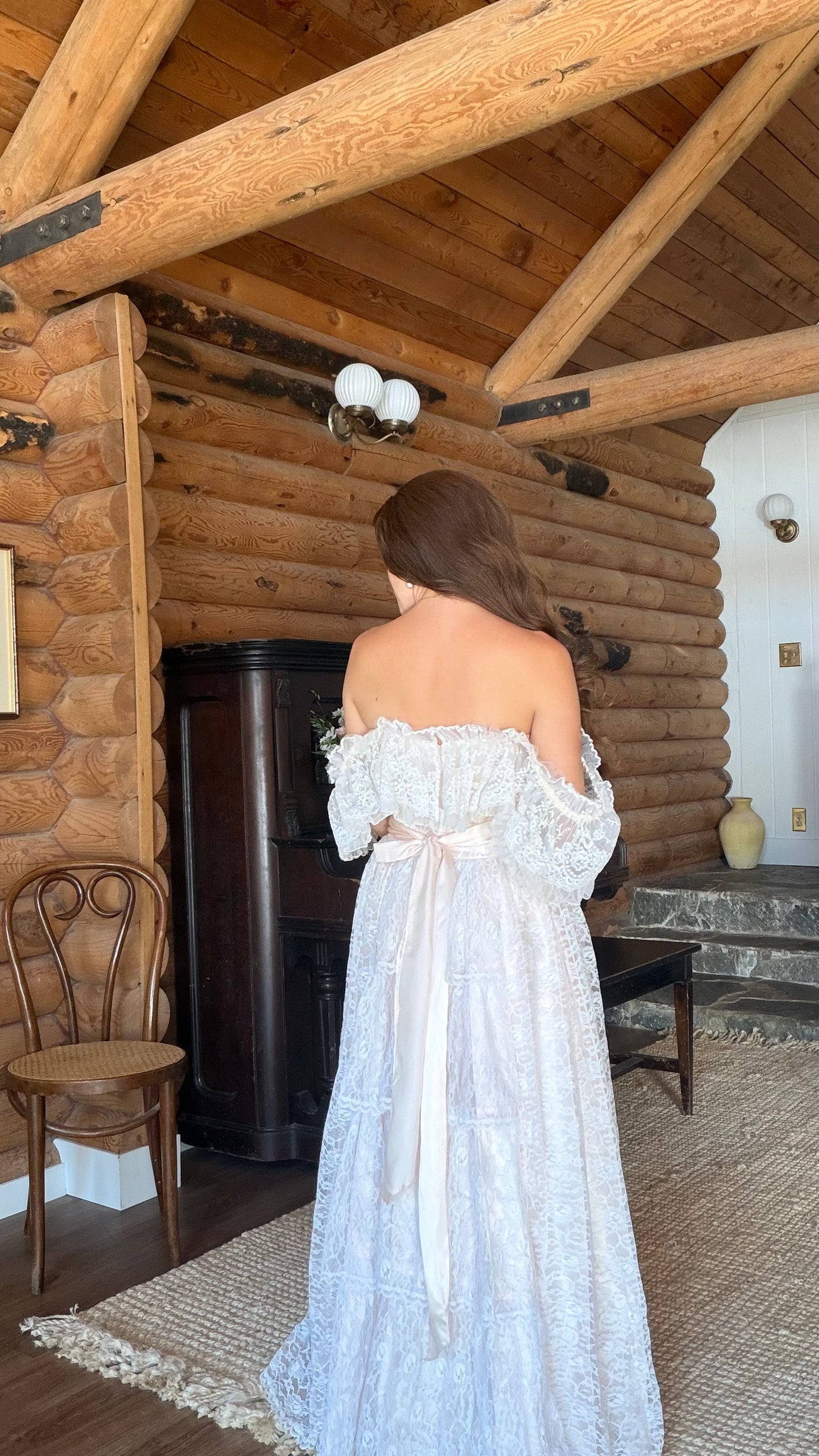 Rare Gunne Sax Blush Lace Bridal Gown