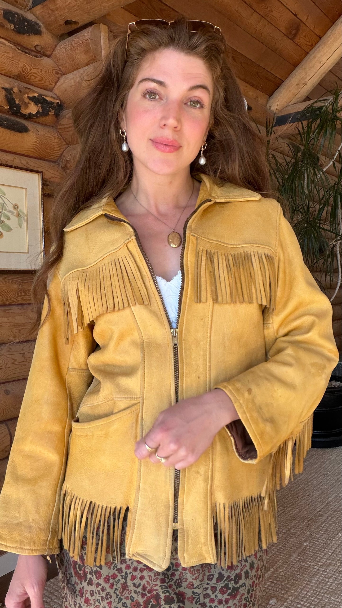 Golden Buckskin Fringe Jacket