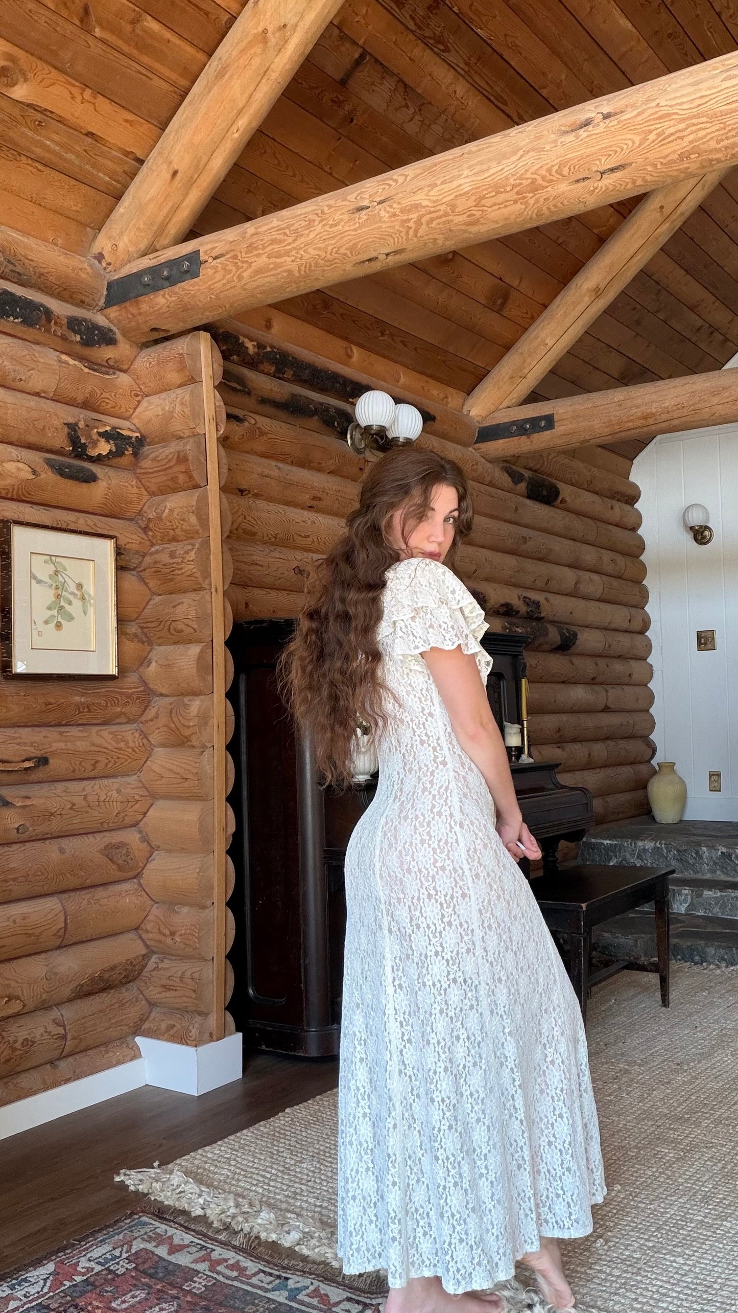Romantic Lace Duster Dress