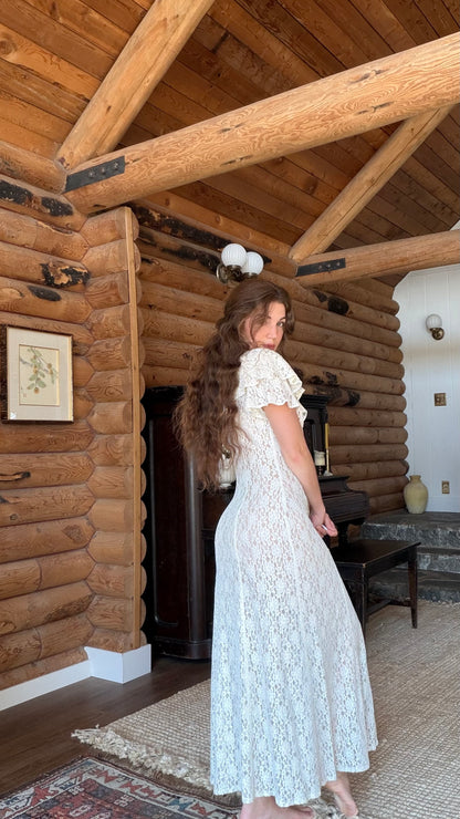 Romantic Lace Duster Dress