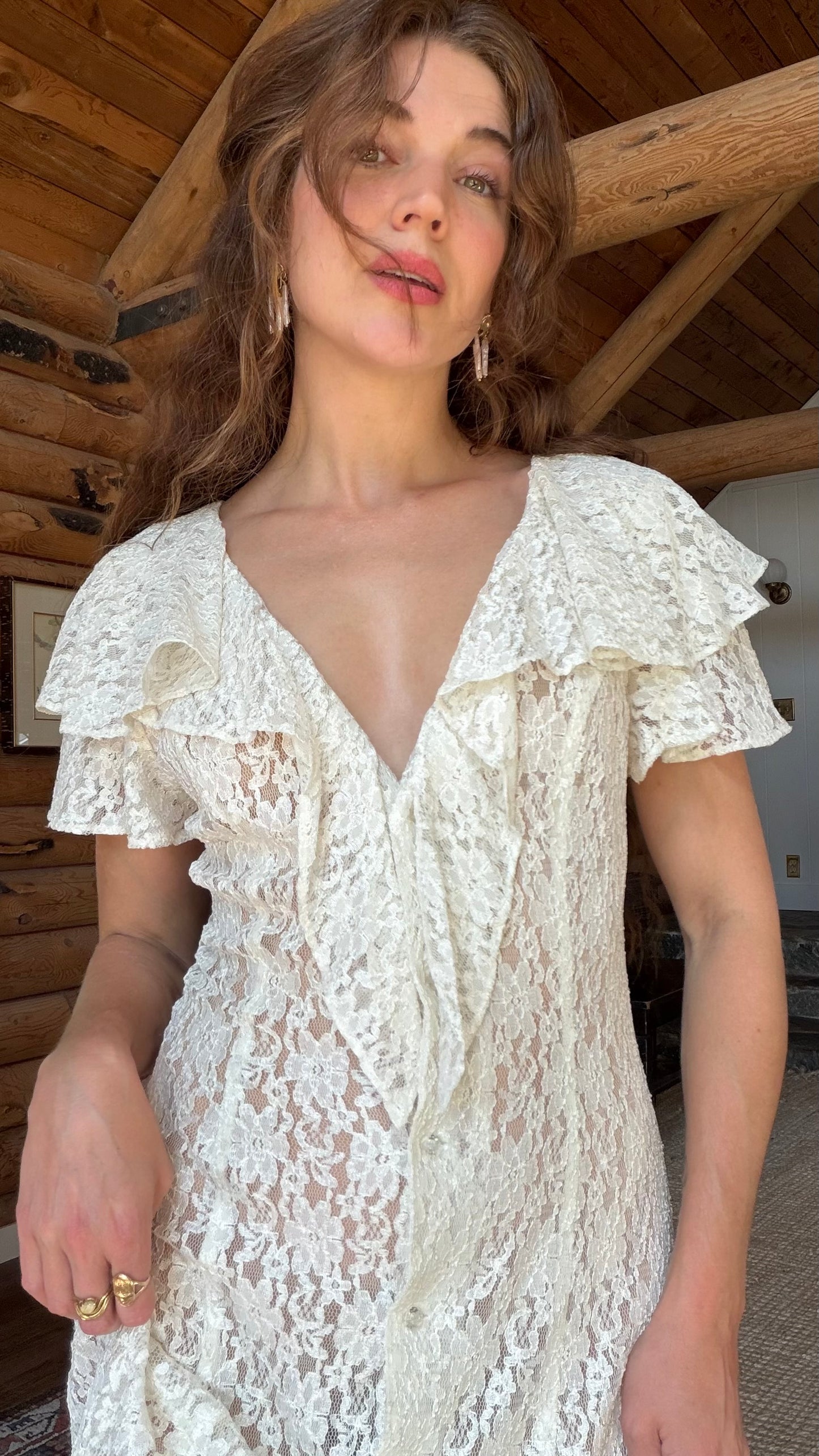 Romantic Lace Duster Dress
