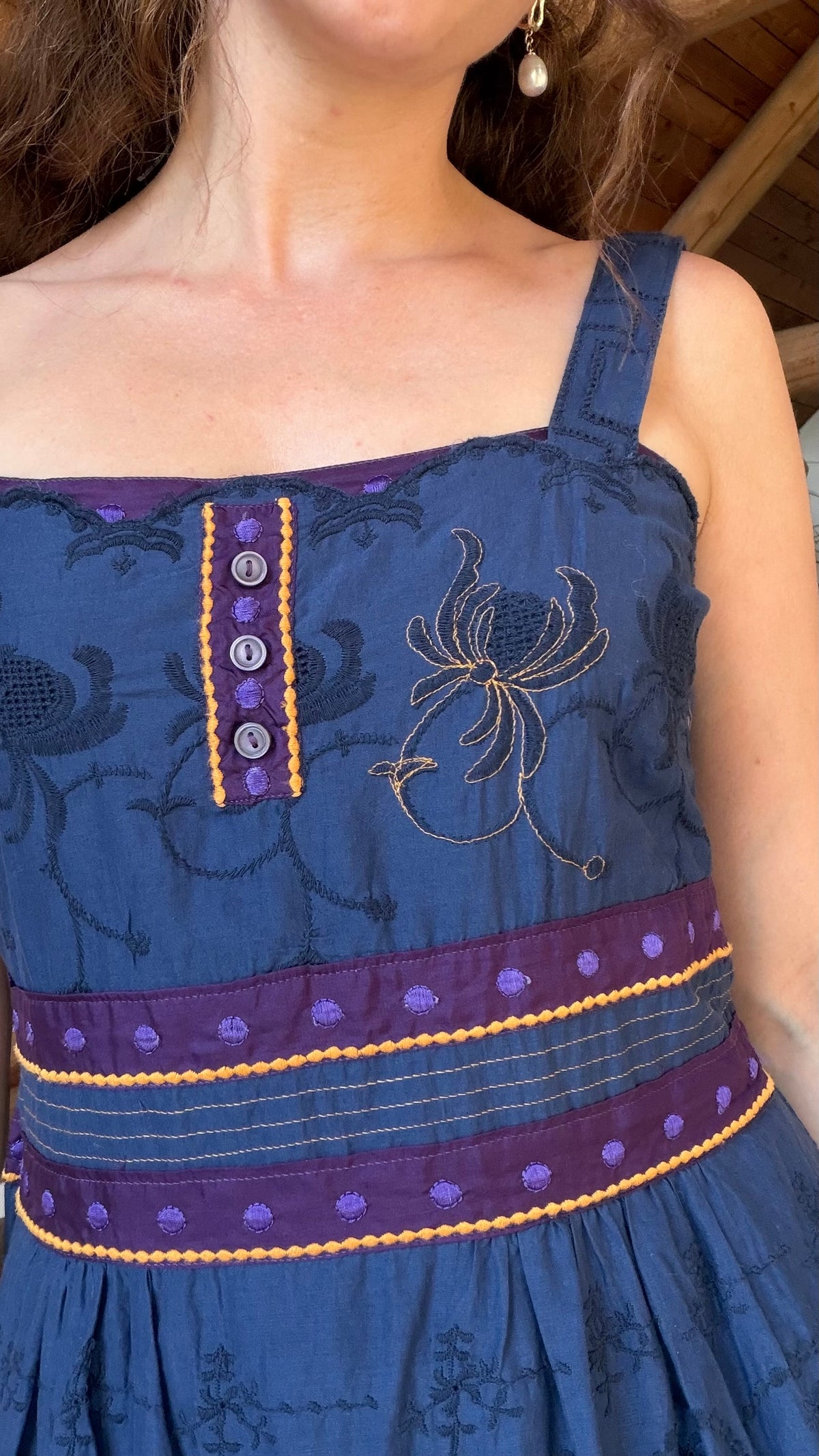 The Midnight Marigold Cotton Dress
