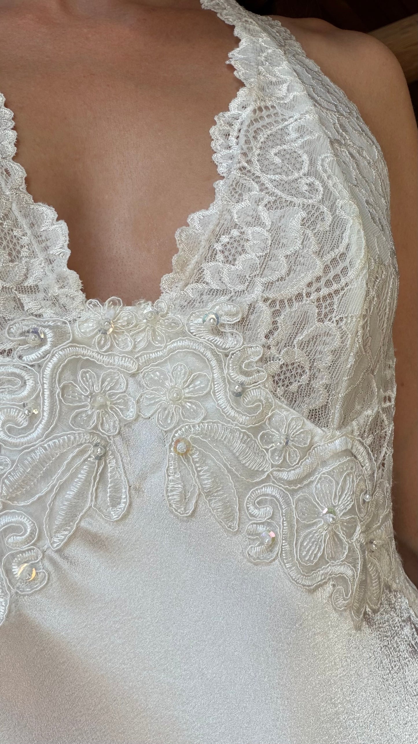 Pearl Halter Slip Dress