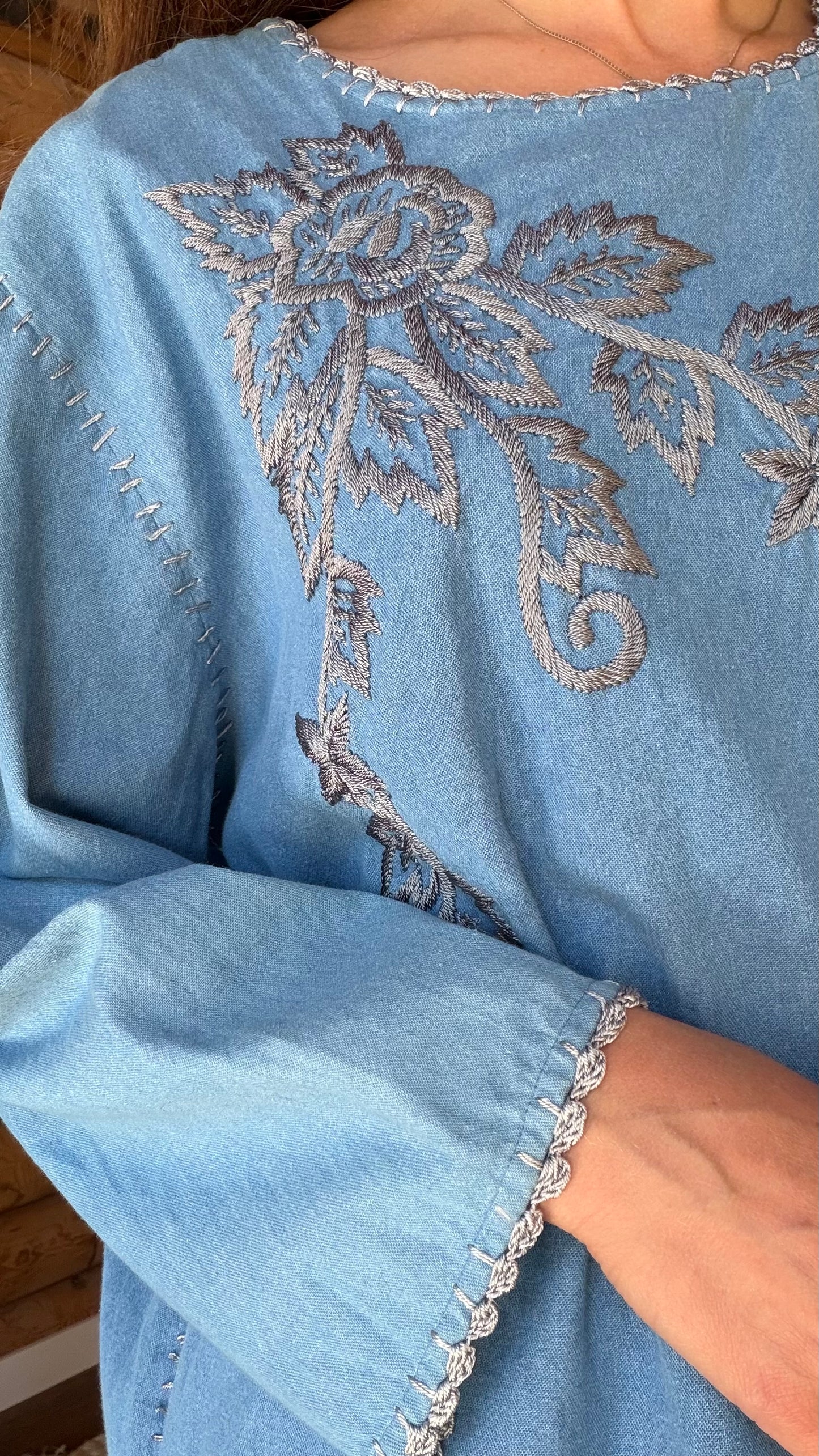 Bluebell Embroidered Cotton Set