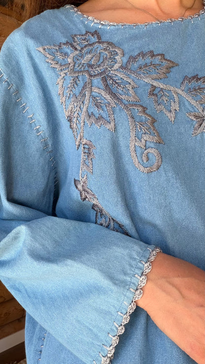 Bluebell Embroidered Cotton Set