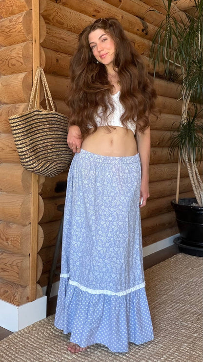 Blue Calico Countryside Skirt
