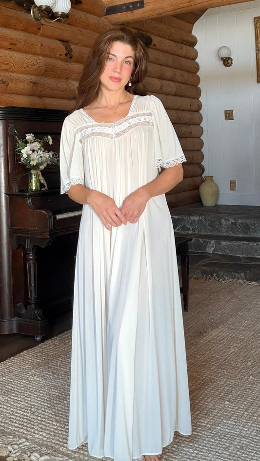 Ivory Lace Yoke Heirloom Gown
