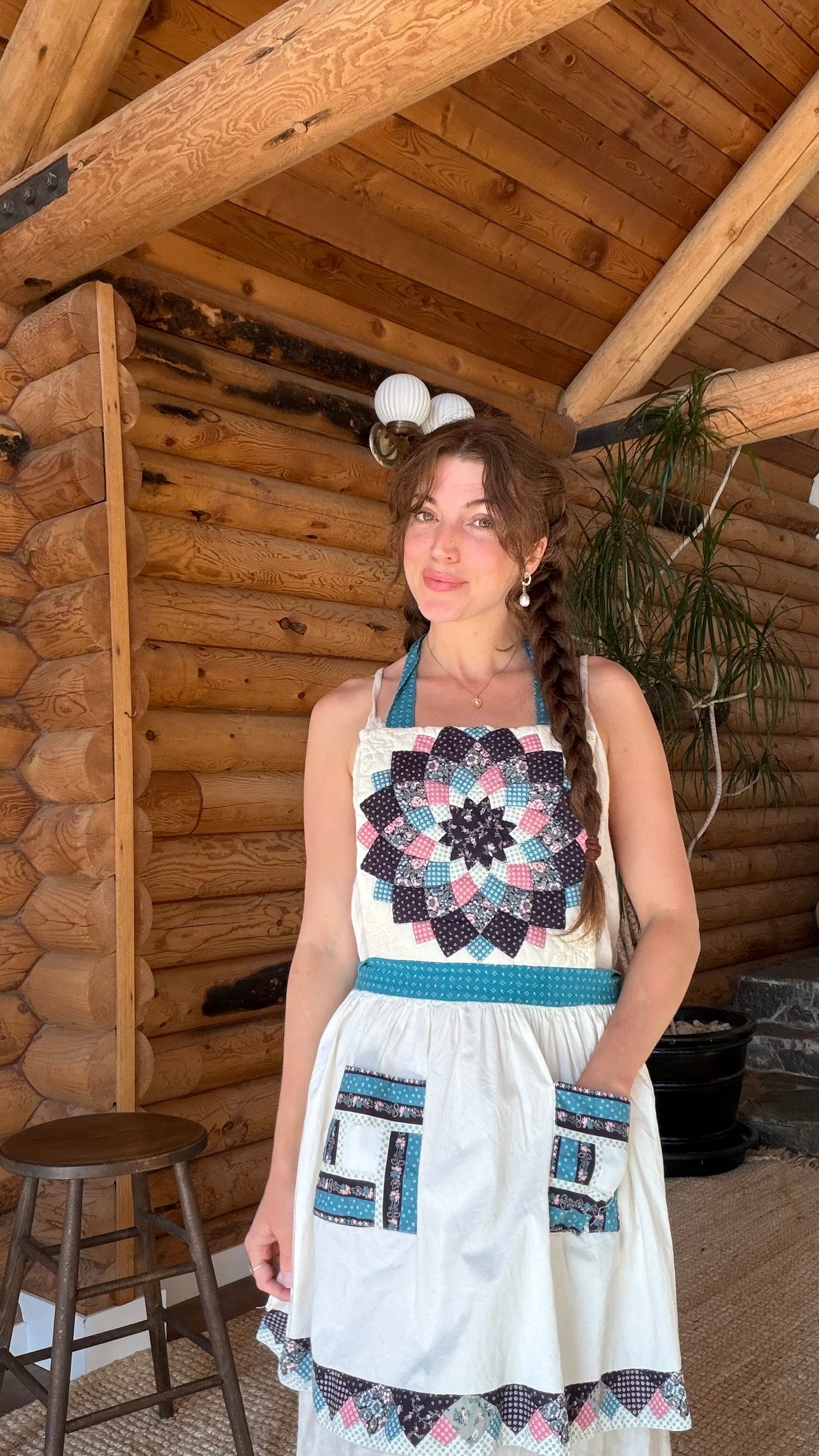 Rare Heirloom Quilt Star Apron