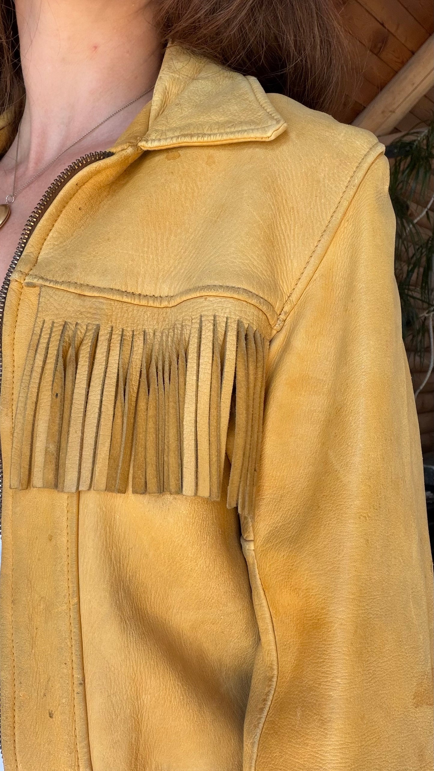 Golden Buckskin Fringe Jacket