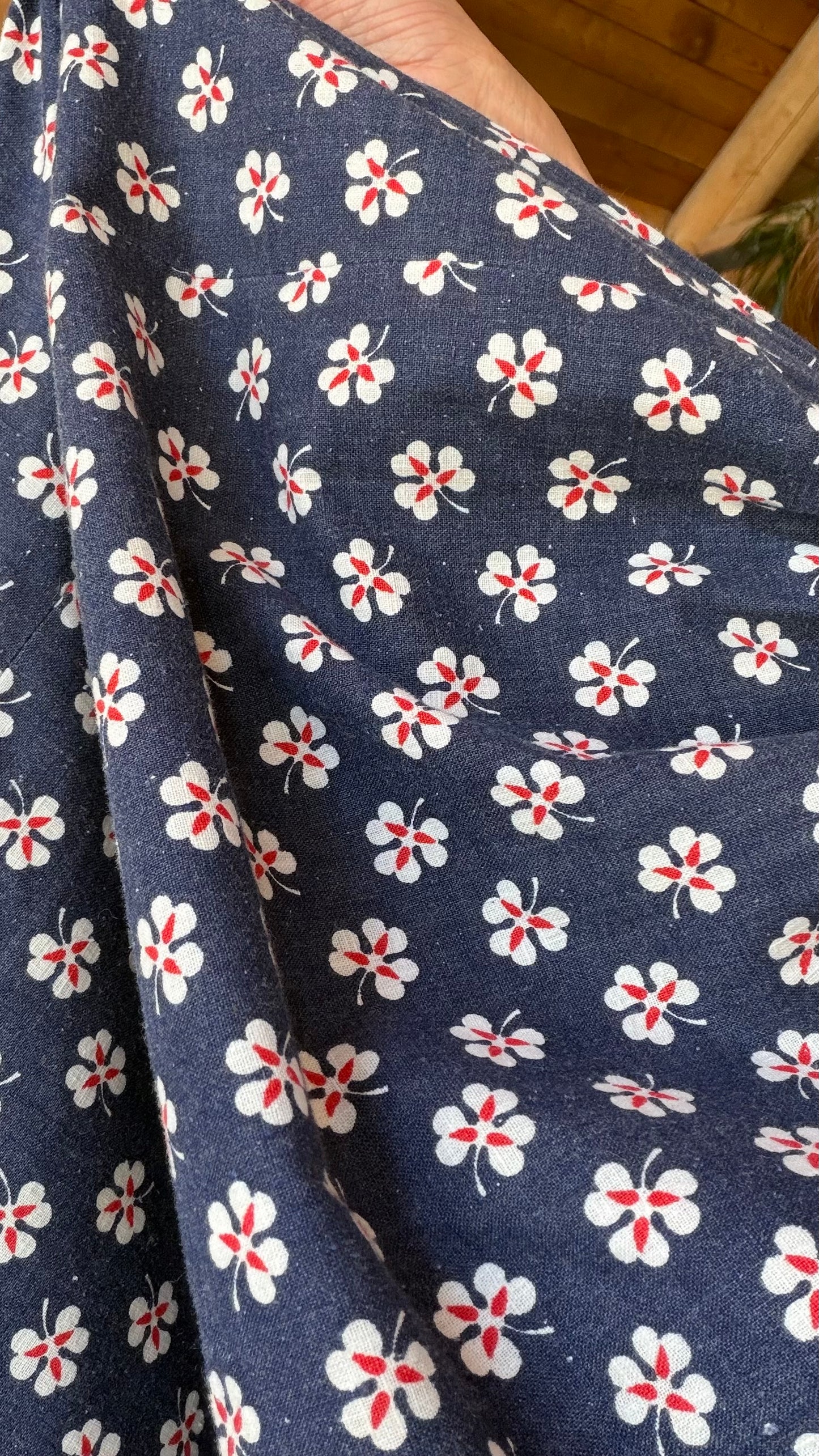 1970s Indigo Clover Prairie Skirt