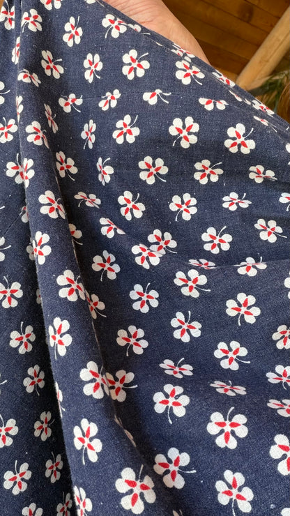 1970s Indigo Clover Prairie Skirt