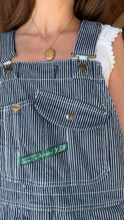 Iconic Hickory Stripe Key Imperial Overalls