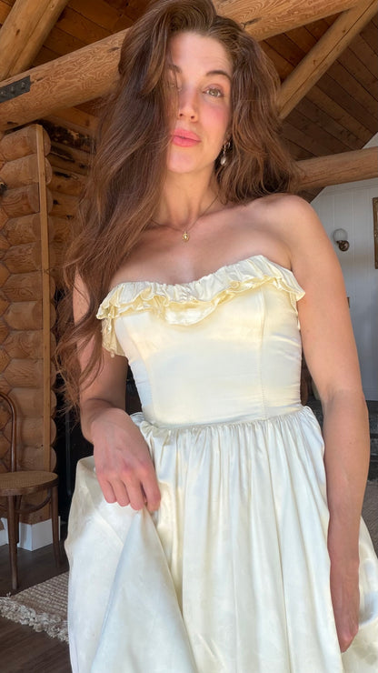 Rare Gunne Sax Buttercream Jacquard Dress