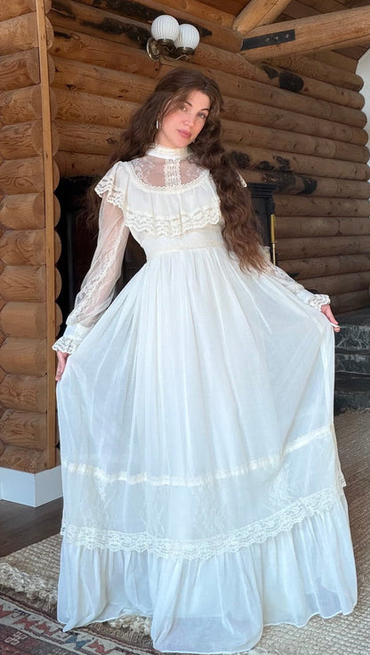 1970s Gunne Sax Bridal Gown