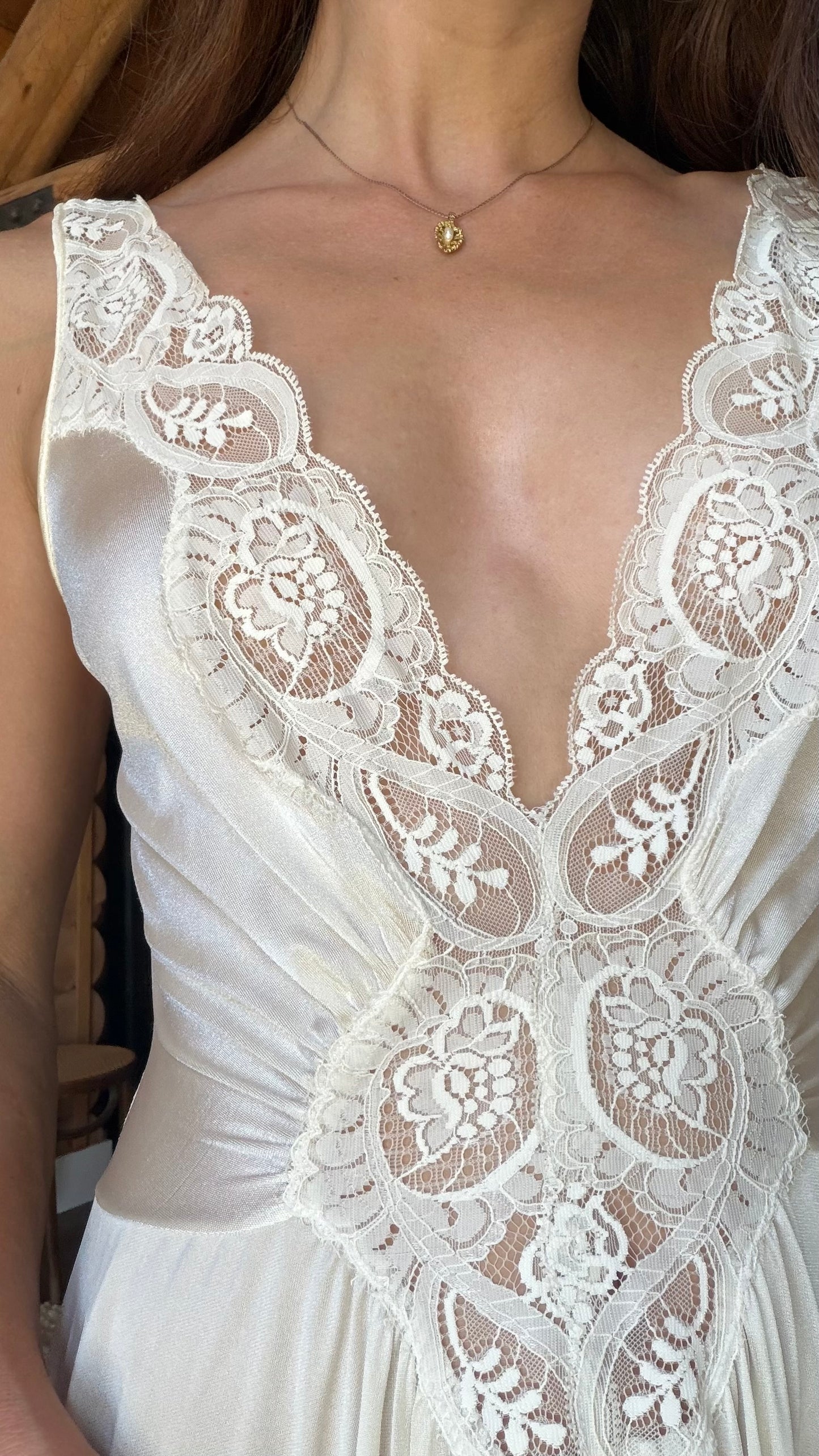Rare Olga Lace Sweep Nightgown