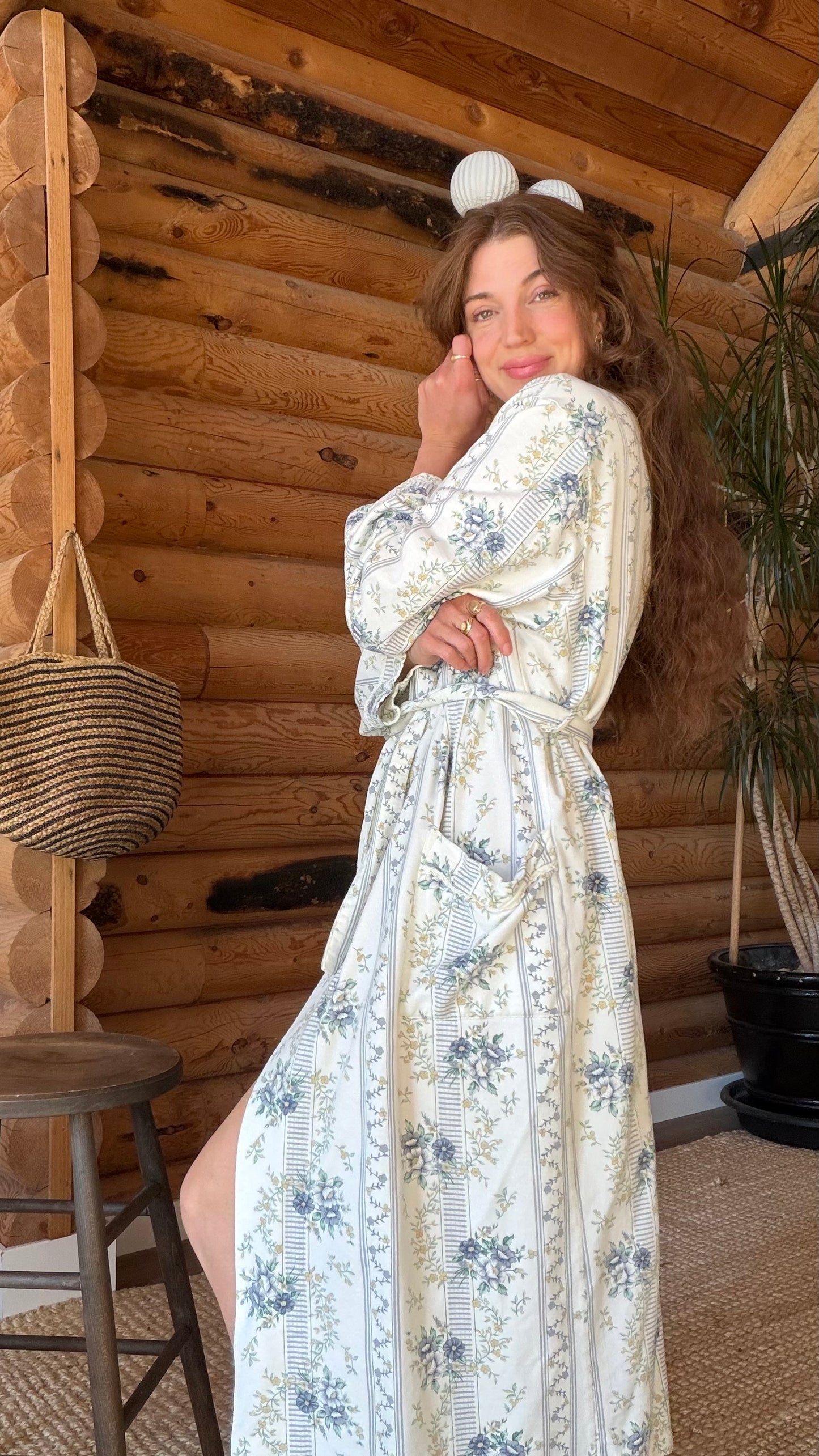 Butter Bluebell English Cottage House Robe