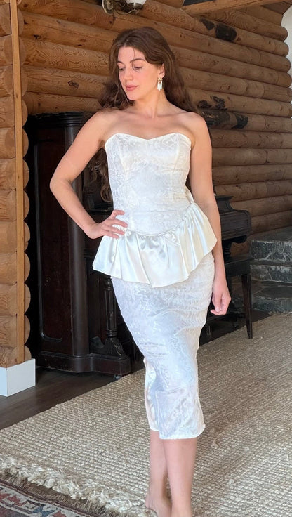 Gunne Sax Dropwaist Peplum Dress