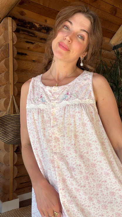 Cottage Pink Garden Nightgown