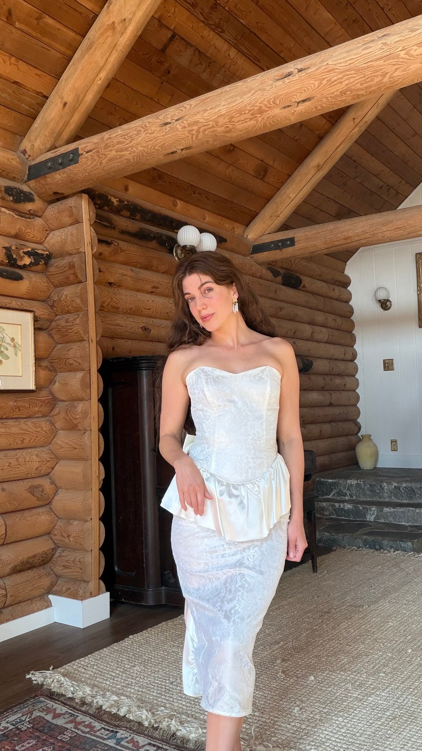 Gunne Sax Dropwaist Peplum Dress