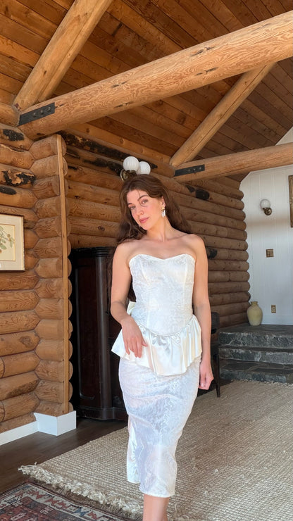Gunne Sax Dropwaist Peplum Dress
