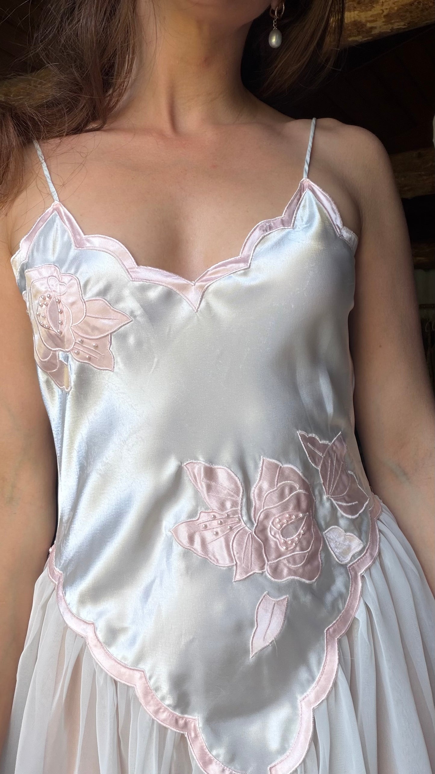 Victoria’s Secret Satin & Chiffon Nightgown