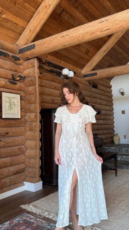 Romantic Lace Duster Dress