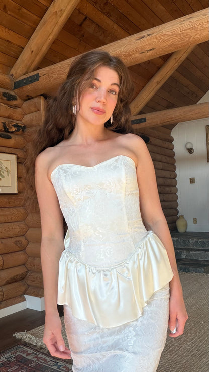 Gunne Sax Dropwaist Peplum Dress